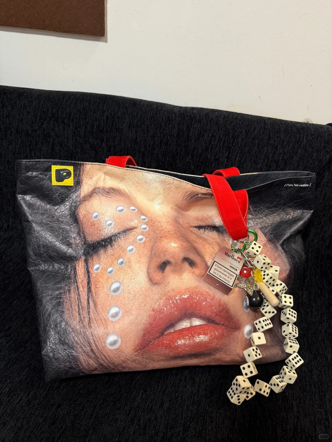 PUTOUT Y2K Pearl Tear Tyvek Tote Bag