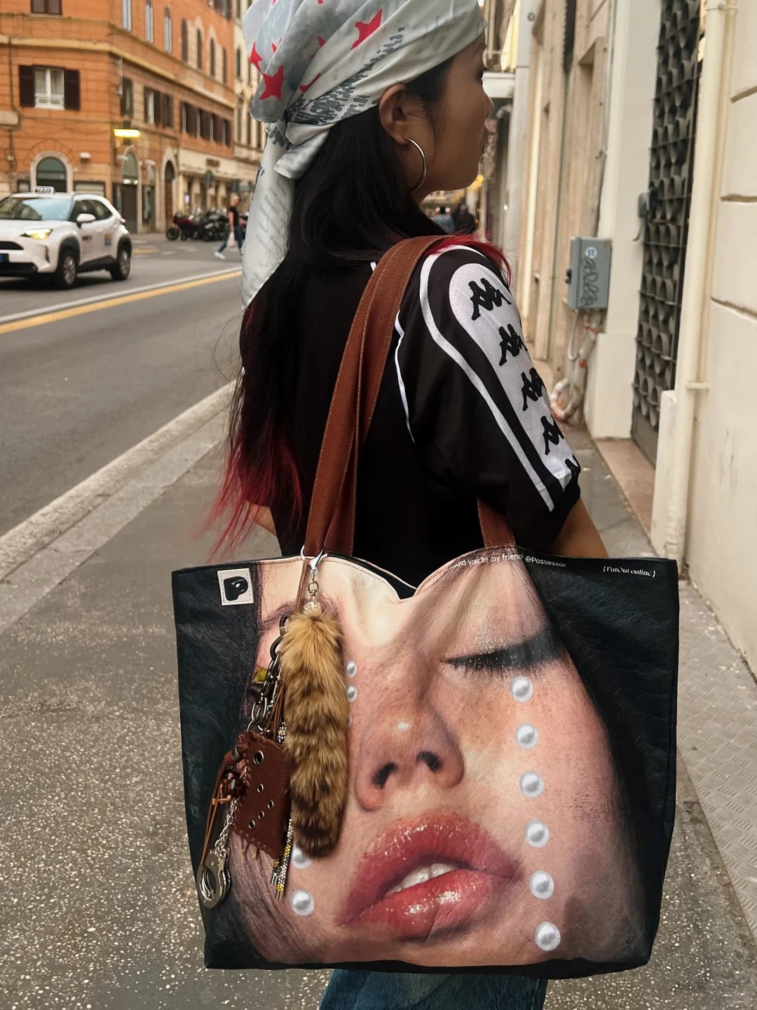 PUTOUT Y2K Pearl Tear Tyvek Tote Bag