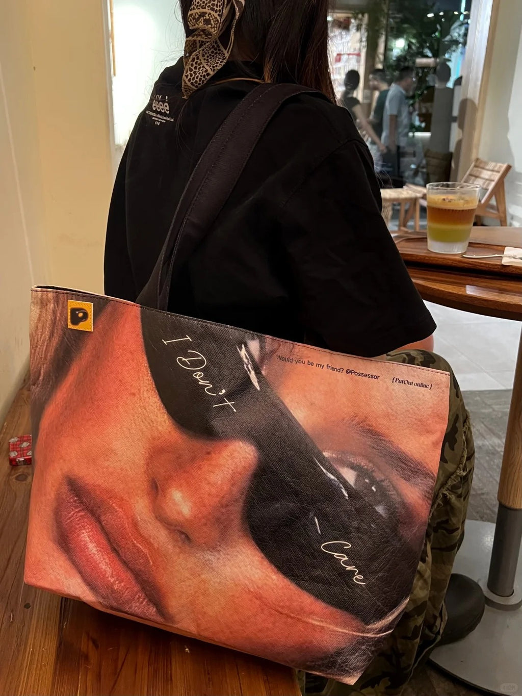 "I Don't Care" Tyvek Tote: The Ultimate Street-Style Statement Bag